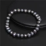 bracelet noir perle eau douce