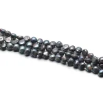 bracelet perles noir 3 rangs