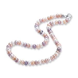 collier tendance perle eau douce multicolore