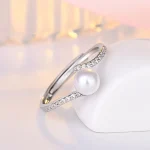 bague raffinée perle d'eau douce