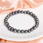 bracelet élégant perle d'eau douce noire