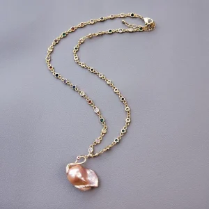 collier perle eau douce cygne