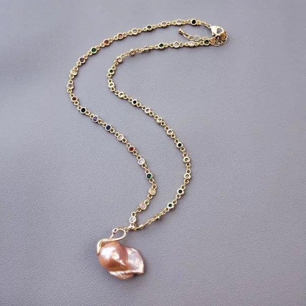 collier perle eau douce cygne