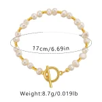 bracelet en paire perles or