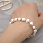 bijou perle douce blanche or