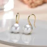 boucles d'oreille perle d'eau douce blanche