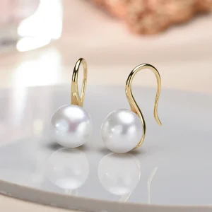 boucles d'oreille perle d'eau douce blanche