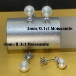 perle d'eau douce et moissanite