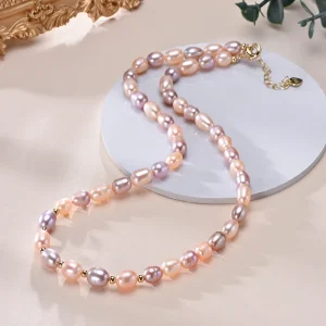 collier ras de cou perle d'eau douce