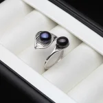 bague style perle double
