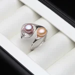 bague perles d'eau douce argent