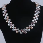 perles multicolores 3 rangs
