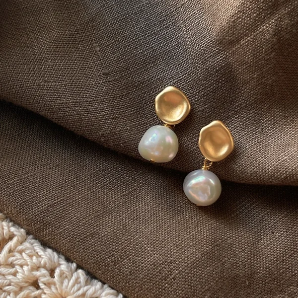 boucles d'oreille tendance perle d'eau douce