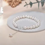 bracelet perle d'eau douce blanche