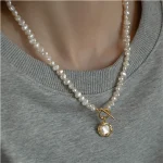 bijou perle irrégulière eau douce blanche