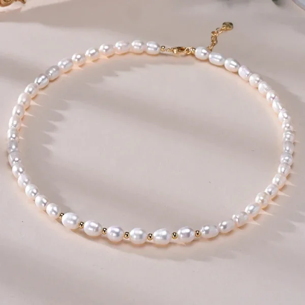 collier perle d'eau douce blanche