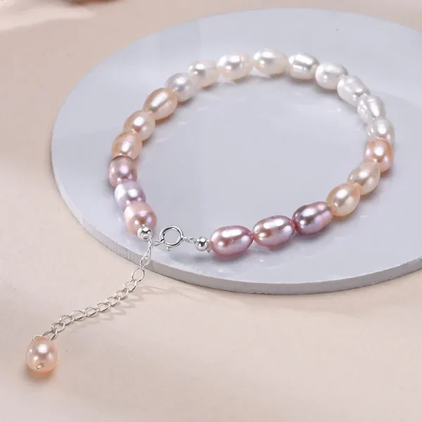 bracelet classique perle d'eau douce multicolore
