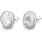 boucles d'oreille en tige perle d'eau douce baroque
