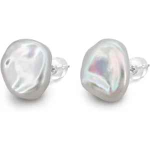 boucles d'oreille en tige perle d'eau douce baroque