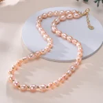 collier perle d'eau douce chaîne or