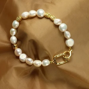 bracelet perle d'eau douce baroque