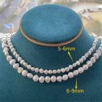 collier élégant en perles d'eau douce