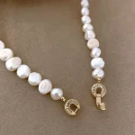 perle de culture baroque collier unique