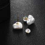 boucles d'oreille à clous perle