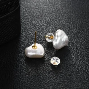 boucles d'oreille à clous perle