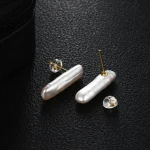 boucles d'oreille perle d'eau douce baroque