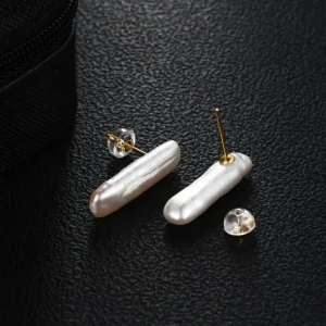boucles d'oreille perle d'eau douce baroque