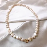 fermoir scintillant collier perle culture