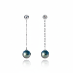 boucles d'oreilles pendantes perles Tahiti