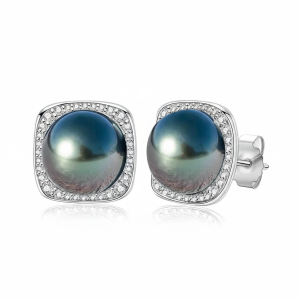 Boucles d'oreilles perles de Tahiti naturelles