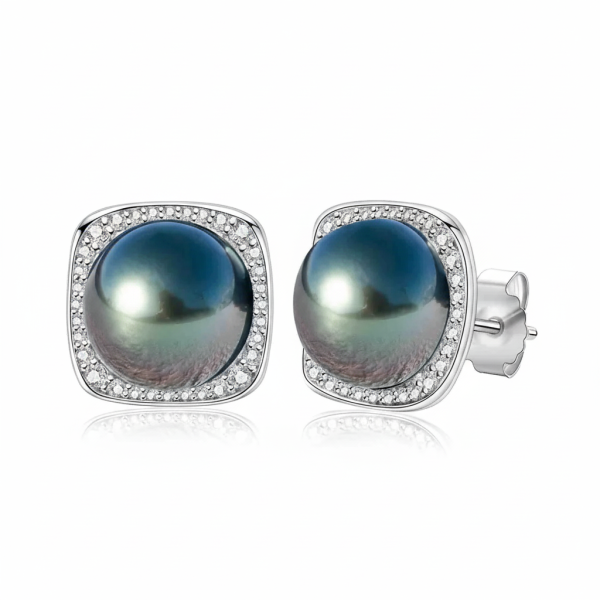 Boucles d'oreilles perles de Tahiti naturelles