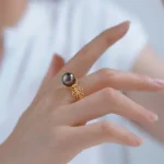 bague rétro en dentelle argent