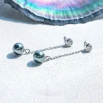 perles noires Tahiti et moissanite