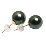 clous d'oreilles en or avec perles de Tahiti