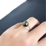 bague ajustable avec perle de Tahiti