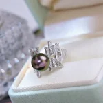 bague argent perle de Tahiti