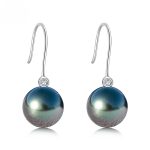 boucles d'oreilles raffinées perles noires Tahiti