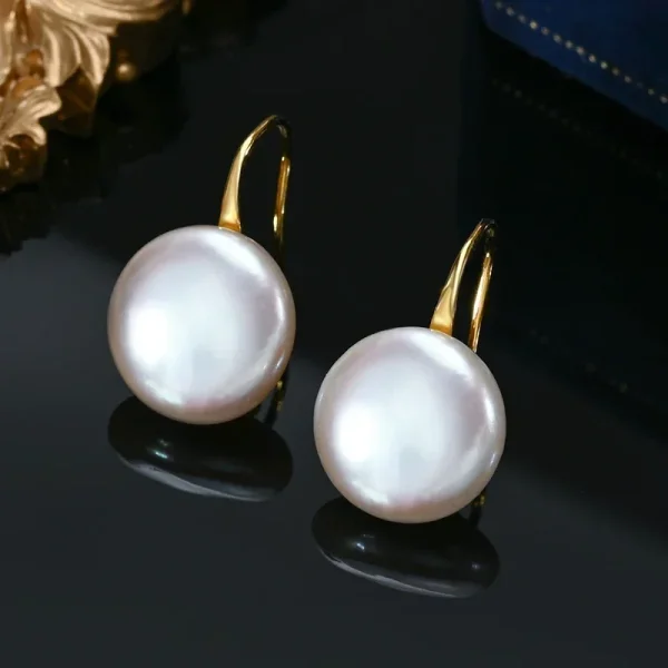boucles d'oreille perle d'eau douce or