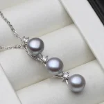 collier élégant avec perles de culture