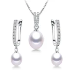 parure de bijoux pendentif perles d'eau douce
