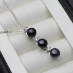 pendentif perle de culture en trio
