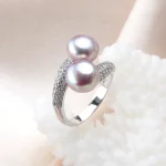 bague perle de culture élégante